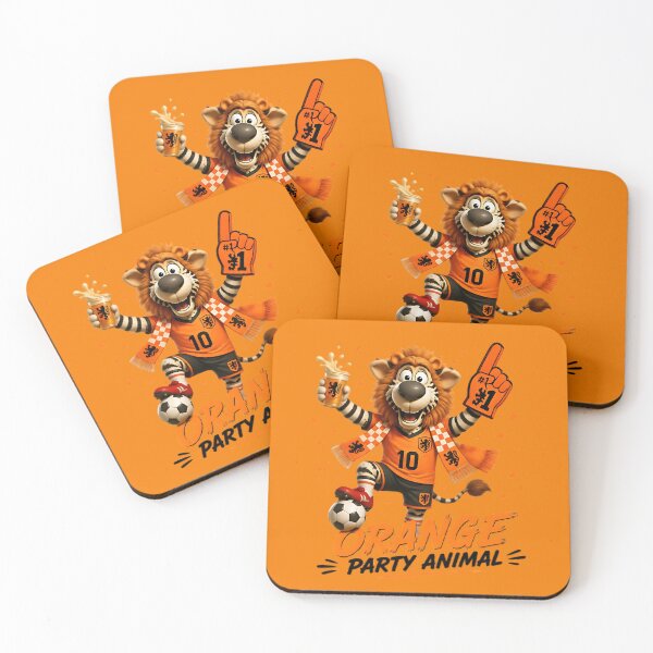 Item preview, Orange Party Animal Netherlands Soccer Fan designed and sold by WabiSabiSjak.