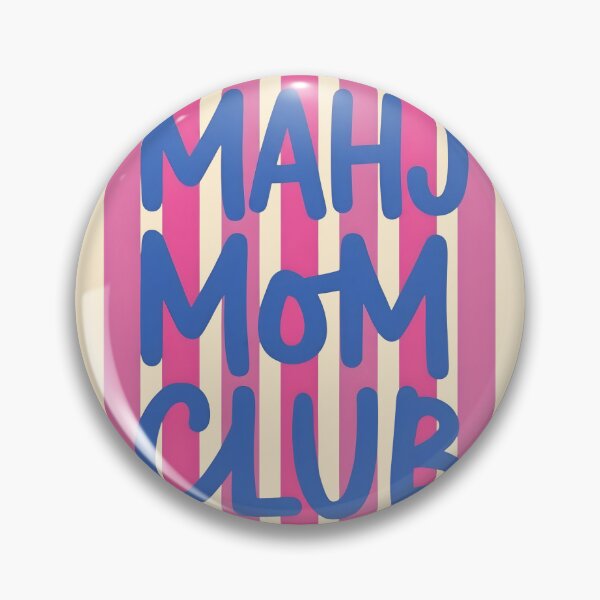 Item preview, Mahj Mom Club Retro Mahjong Lover Gift | Funny Mahjong Mom Pink Stripe Design designed and sold by WearVerse440.