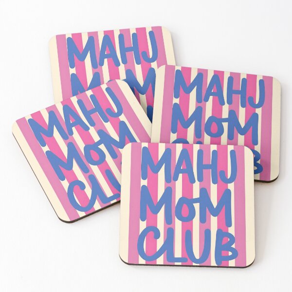 Item preview, Mahj Mom Club Retro Mahjong Lover Gift | Funny Mahjong Mom Pink Stripe Design designed and sold by WearVerse440.