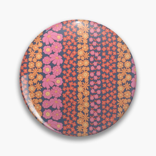 Item preview, Floral Stripe in Pink/Orange/Red/Blue designed and sold by somecallmebeth.