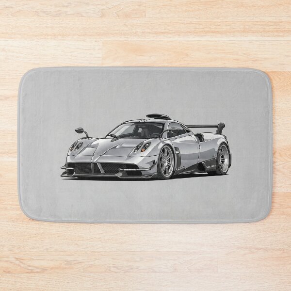 Item preview, Pagani Huayra BC Silver Custom Stance Hypercar Illustration Art Sticker designed and sold by Motorline44.