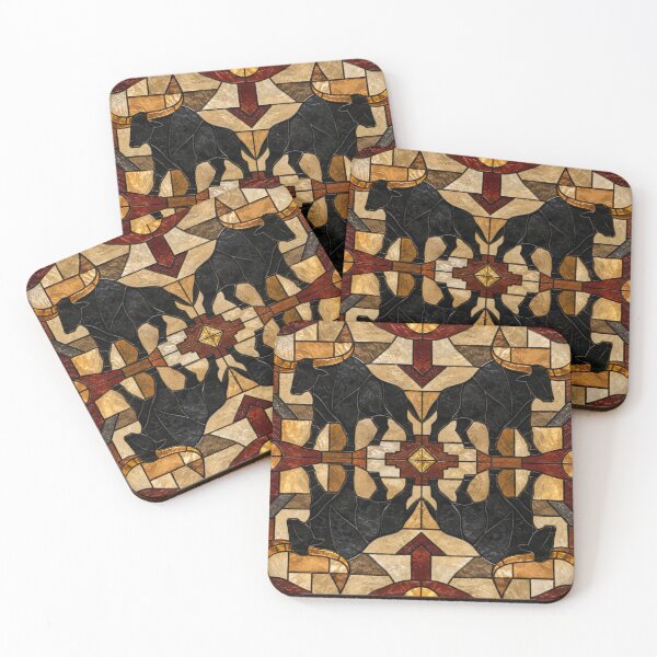 Item preview, Stained Glass Bull Mosaic Pattern designed and sold by Dresut.