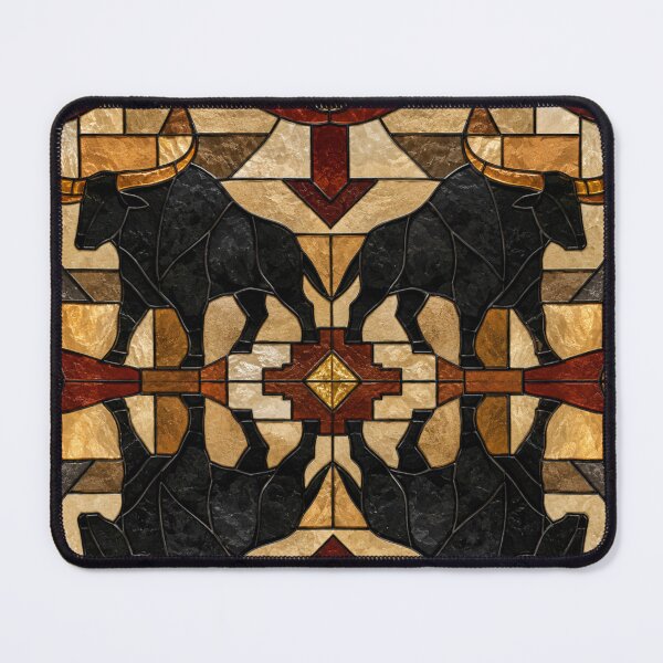 Item preview, Stained Glass Bull Mosaic Pattern designed and sold by Dresut.
