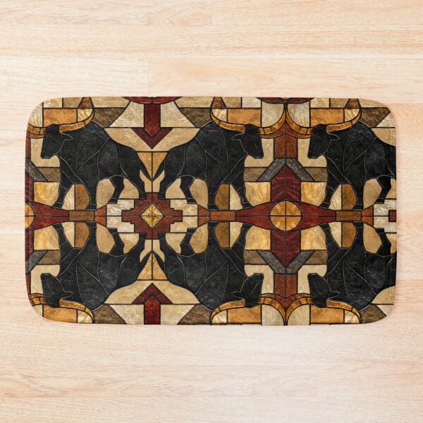 Item preview, Stained Glass Bull Mosaic Pattern designed and sold by Dresut.