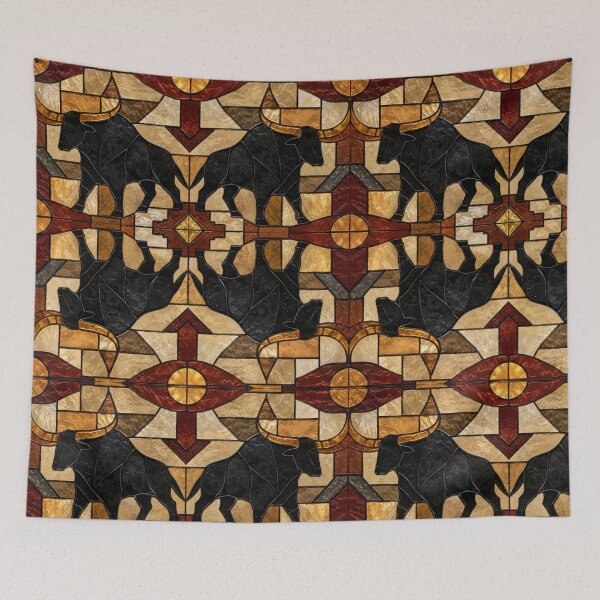 Item preview, Stained Glass Bull Mosaic Pattern designed and sold by Dresut.