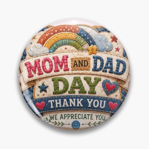 Item preview, Vintage Patchwork Happy Parents Day Mom and Dad designed and sold by Applecrunch.