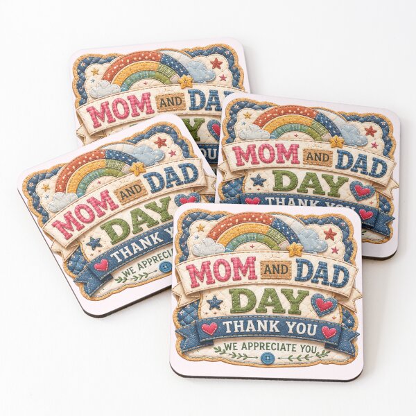 Item preview, Vintage Patchwork Happy Parents Day Mom and Dad designed and sold by Applecrunch.