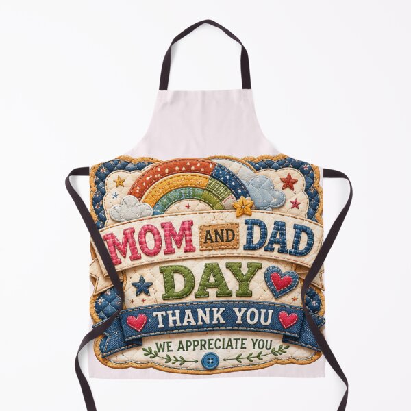 Item preview, Vintage Patchwork Happy Parents Day Mom and Dad designed and sold by Applecrunch.