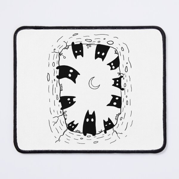 Item preview, Curious Cats Looking Into a Well | Cute Black Cat Moon Illustration T-Shirt designed and sold by Aida Drogan.