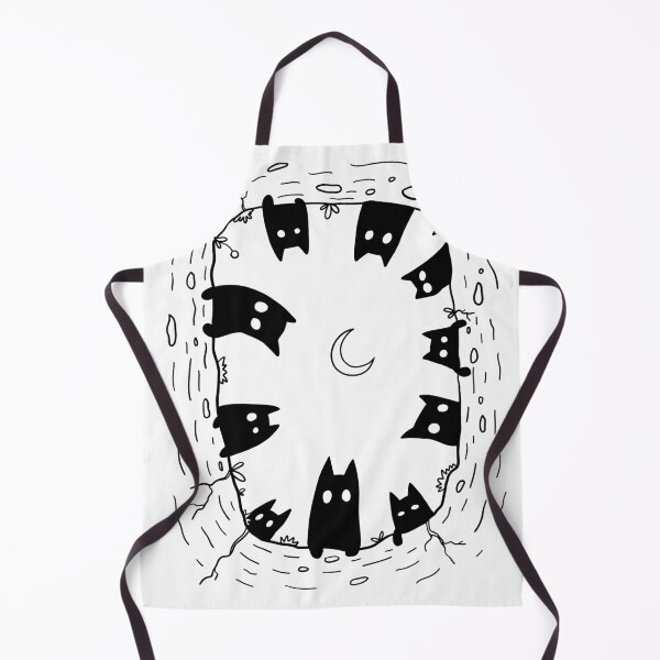 Item preview, Curious Cats Looking Into a Well | Cute Black Cat Moon Illustration T-Shirt designed and sold by Aida Drogan.