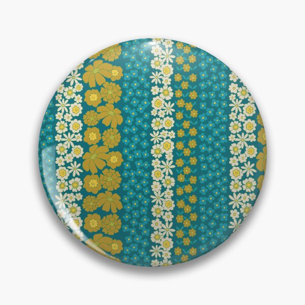 Item preview, Copy of Floral Stripe in Retro 1970s Yellow/Orange/Brown designed and sold by somecallmebeth.