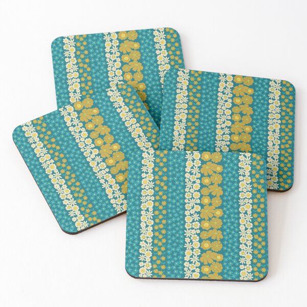 Item preview, Copy of Floral Stripe in Retro 1970s Yellow/Orange/Brown designed and sold by somecallmebeth.