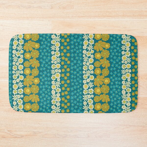 Item preview, Copy of Floral Stripe in Retro 1970s Yellow/Orange/Brown designed and sold by somecallmebeth.