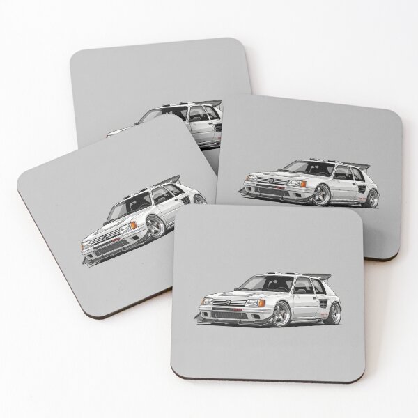 Item preview, Peugeot 205 T16 Group B Classic Rally Custom Stance Car Illustration Art designed and sold by Motorline44.