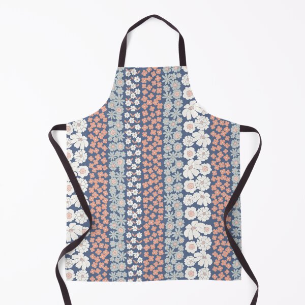 Item preview, Floral Stripe in Peach and Blue designed and sold by somecallmebeth.