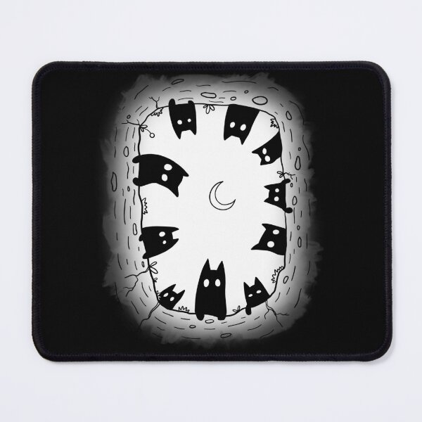 Item preview, Cats Around a Moonlit Well | Whimsical Black Cat Gothic Graphic T-Shirt designed and sold by Aida Drogan.