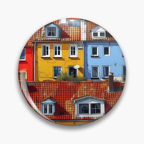 Item preview, European Classic Colorful Amsterdam Canal Homes Digital Art  designed and sold by DEC02.