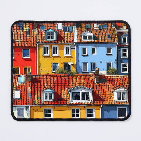 Item preview, European Classic Colorful Amsterdam Canal Homes Digital Art designed and sold by DEC02.