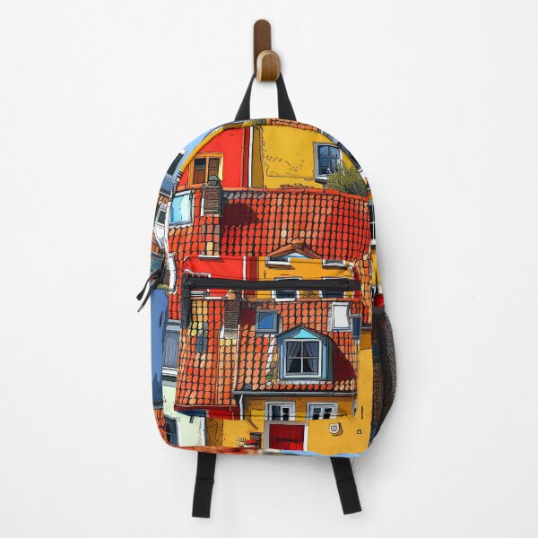 Item preview, European Classic Colorful Amsterdam Canal Homes Digital Art designed and sold by DEC02.