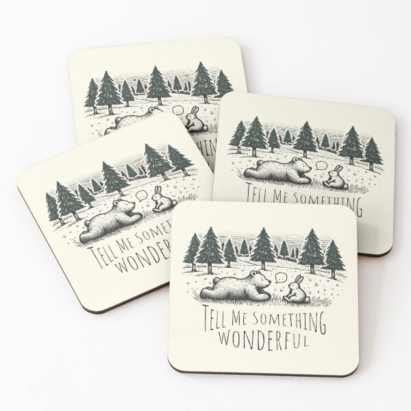 Item preview, Tell Me Something Wonderful Woodland Bear & Bunny Forest Friendship Design designed and sold by Sachie's Studio.