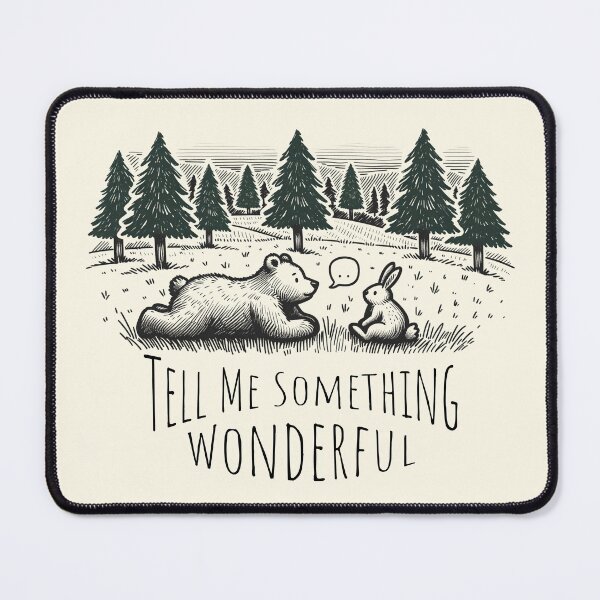 Item preview, Tell Me Something Wonderful Woodland Bear & Bunny Forest Friendship Design designed and sold by Sachie's Studio.