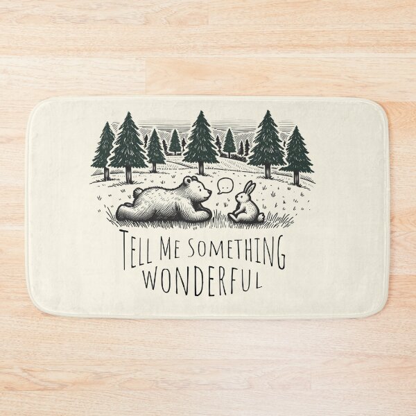 Item preview, Tell Me Something Wonderful Woodland Bear & Bunny Forest Friendship Design designed and sold by Sachie's Studio.