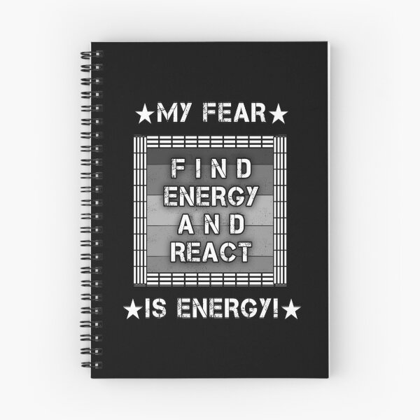 Item preview, Frase motivacional en blanco y negro sobre cómo reaccionar ante el miedo: "¡MI MIEDO ES ENERGÍA - ENCUENTRA ENERGÍA Y REACCIONA!" designed and sold by Giulivo Store Graphic.