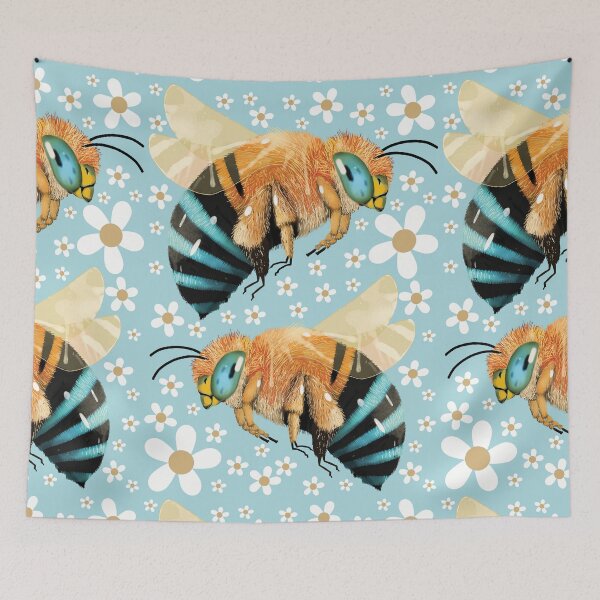 Item preview, Blue Banded Bees - Australian Native Bee Amegilla Cingulata designed and sold by Karin Taylor.