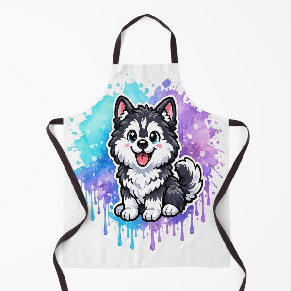 Item preview, Cute Husky Puppy Watercolor Splash designed and sold by alw951.