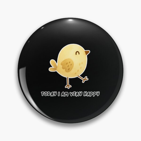 Item preview, Positive Vibes Happy Little Yellow Chick Watercolor Cute Kawaii Bird Today I Am Very Happy  designed and sold by Art IN Pack.