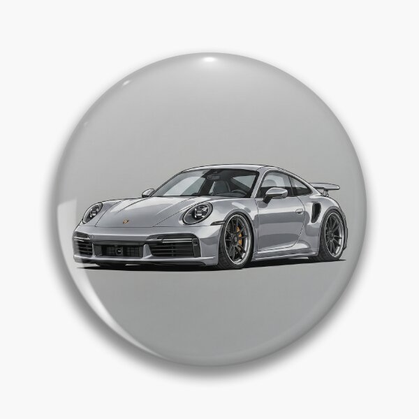 Item preview, Porsche 911 Turbo S Silver 992 Custom Stance Supercar Illustration Art designed and sold by Motorline44.