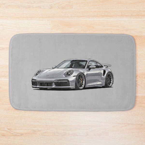 Item preview, Porsche 911 Turbo S Silver 992 Custom Stance Supercar Illustration Art designed and sold by Motorline44.