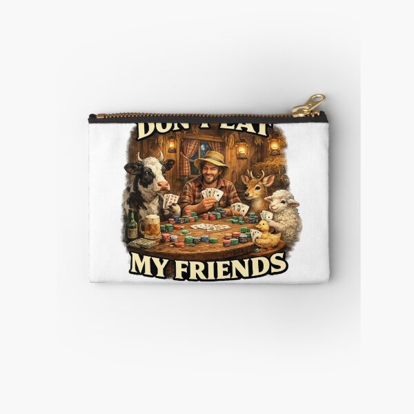 Item preview, Funny Animal Friendship Poker Design – Don’t Eat My Friends | Farm Animal Vegan Art designed and sold by Donsean22.
