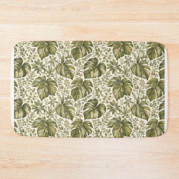 Item preview, Earthy greens and leaf motif Print Nature  designed and sold by BlueLineLAX.