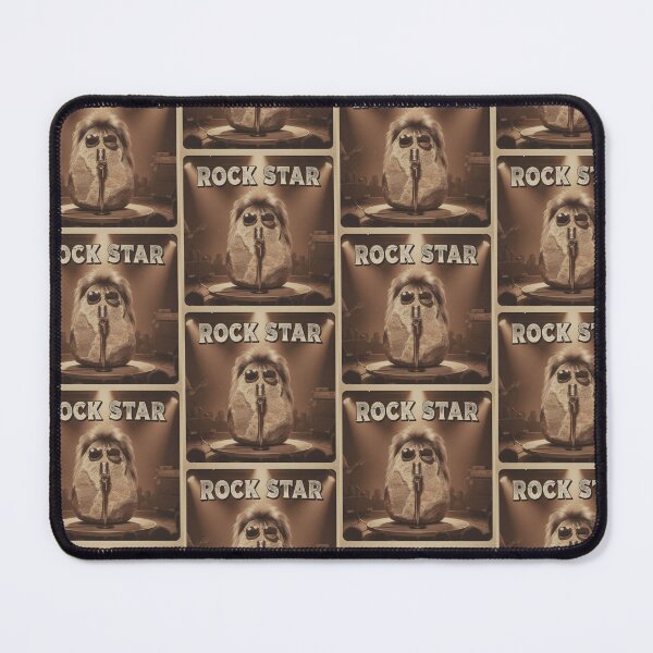 Item preview, Funny Rock Star Inspired Pun Design – Rock Dressed as a Rockstar "ROCK STAR" Cartoon Art designed and sold by Donsean22.