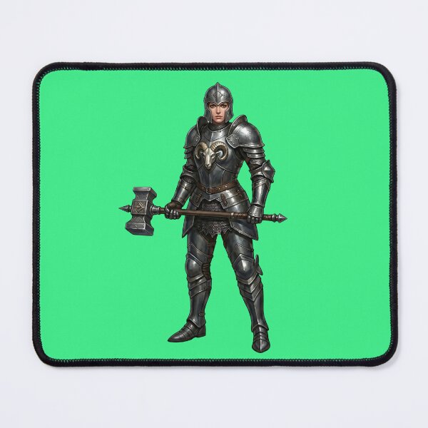 Item preview, Female Knight in Plate Armor - Warhammer Warrior designed and sold by Utopian-Magic.