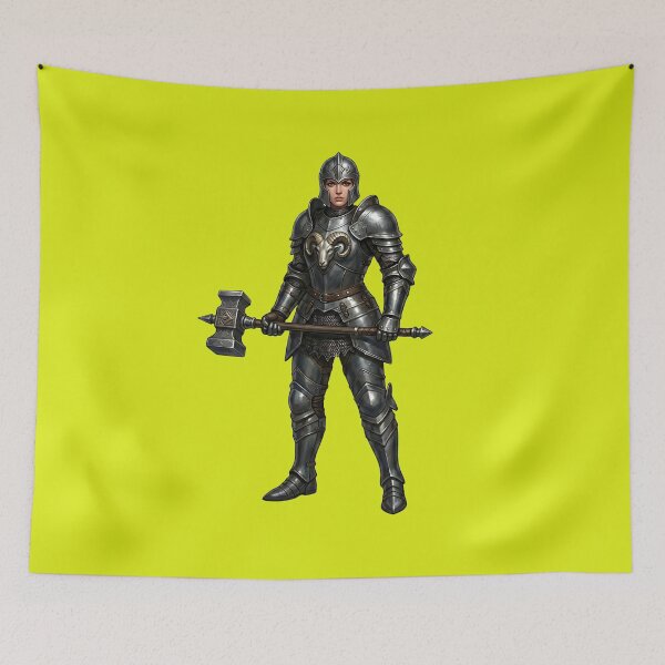 Item preview, Female Knight in Plate Armor - Warhammer Warrior designed and sold by Utopian-Magic.