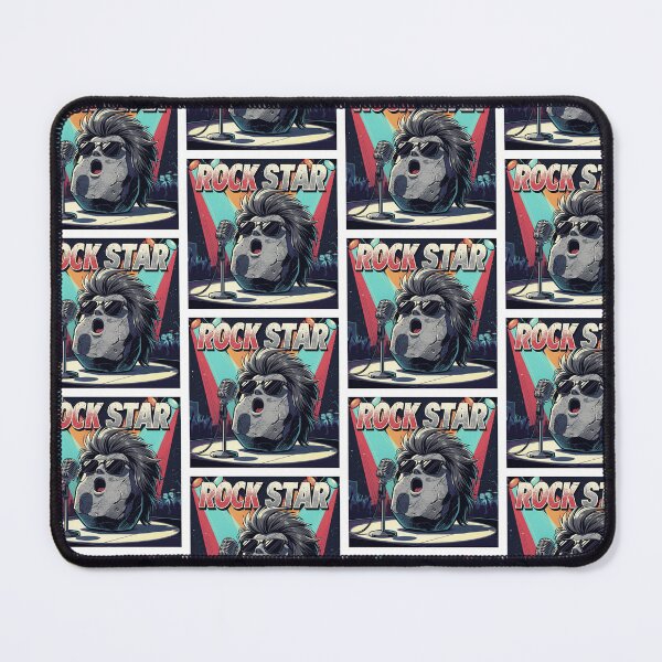 Item preview, Funny Rock Star Inspired Pun Design – Rock Dressed as a Rockstar "ROCK STAR" Cartoon Pop Art designed and sold by Donsean22.