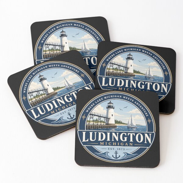 Item preview, Ludington Michigan Lighthouse Badge designed and sold by American Travels.