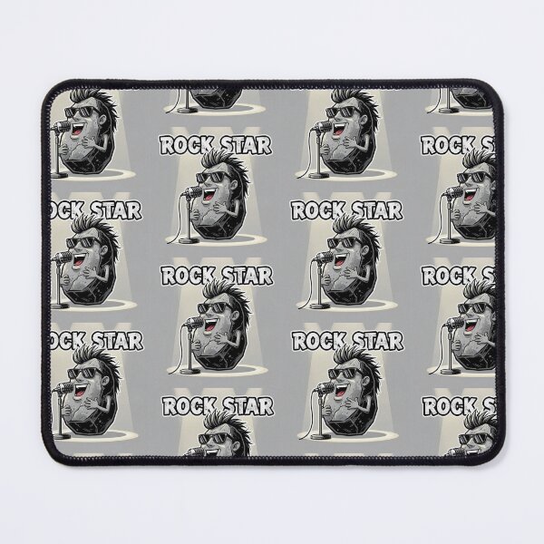 Item preview, Funny Rock Star Inspired Pun Design – Rock Dressed as a Rockstar "ROCK STAR" Cartoon Design designed and sold by Donsean22.
