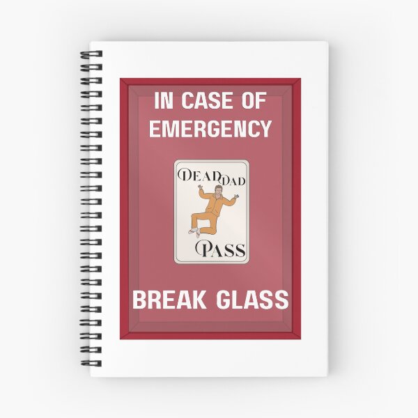 Item preview, Nick Miller Dead Dad Pass, In Case of Emergency Break Glass designed and sold by UnfilteredFunny.
