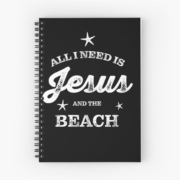 Item preview, All I Need Is Jesus and the Beach Christian Quote  | Faith Cross & Ocean Waves  designed and sold by SaltCreatives.