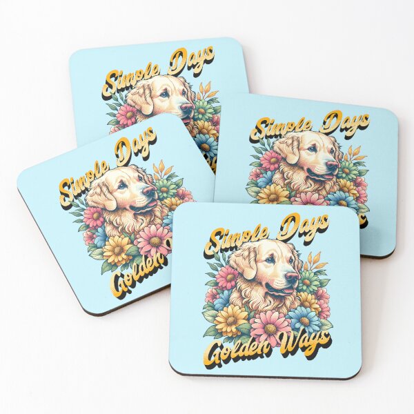 Item preview, Simple Days Golden Ways Golden Retriever Floral Retro Cottagecore Design designed and sold by Sachie's Studio.
