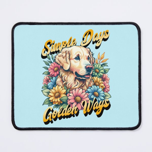 Item preview, Simple Days Golden Ways Golden Retriever Floral Retro Cottagecore Design designed and sold by Sachie's Studio.