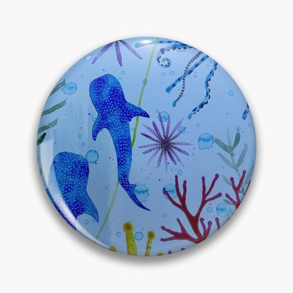 Item preview, Watercolor painting bird & whale sharks  designed and sold by KakiDimock.