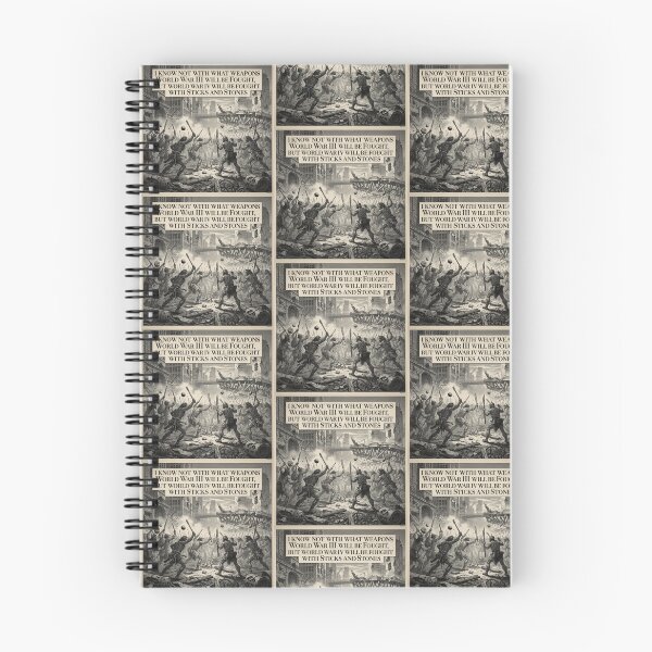 Item preview, Einstein Inspired War Quote Poster – Apocalyptic World War III and World War IV Sticks and Stones Typography Design designed and sold by Donsean22.