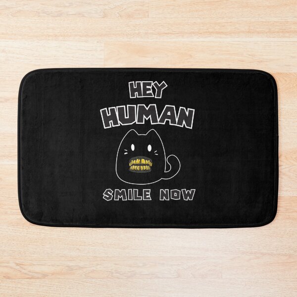 Item preview, Funny Black Cat Smile Meme Hey Human Smile Now Cute Black Cats Gold Grillz designed and sold by Art IN Pack.