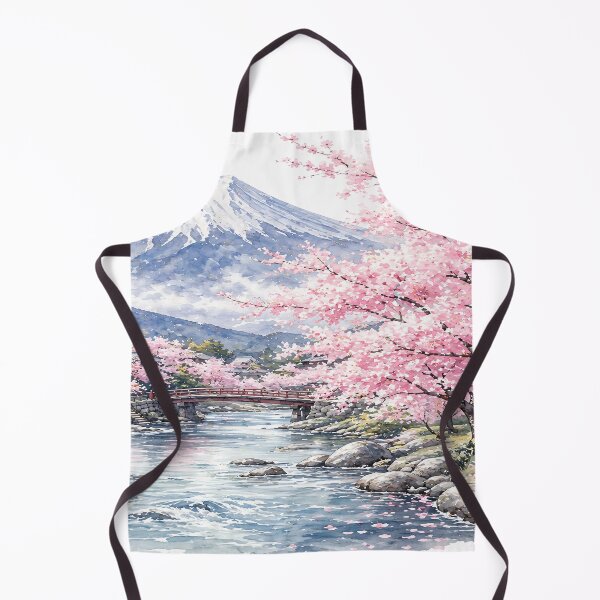 Item preview, Serene Cherry Blossom Forest by Mount Fuji Painting designed and sold by LiveLearnCreate.