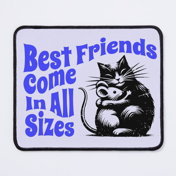 Item preview, Best Friends Come in All Sizes | Cute Cat Hugging Mouse Friendship Design designed and sold by Sachie's Studio.