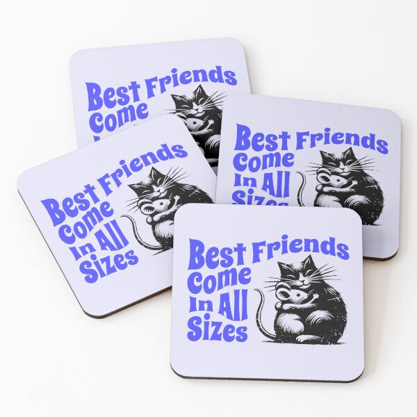 Item preview, Best Friends Come in All Sizes | Cute Cat Hugging Mouse Friendship Design designed and sold by Sachie's Studio.